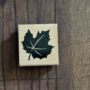 Maple Leaf Wood Mounted Rubber Stamp by JRL Design Co